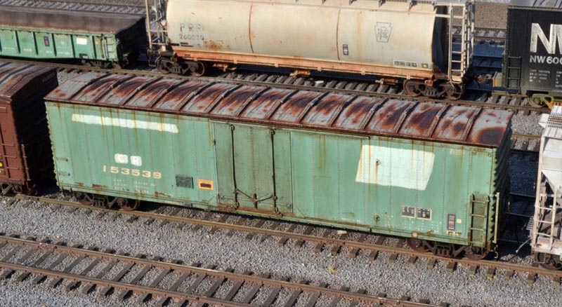 Weathering an ex-Penn Central Conrail Boxcar