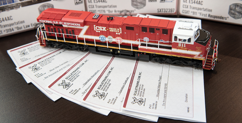 ScaleTrains Donates $30,000 Vets, First Responder Charities