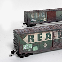 Micro-Trains’ Weathered Conrail/ex-Reading 50’ Boxcars