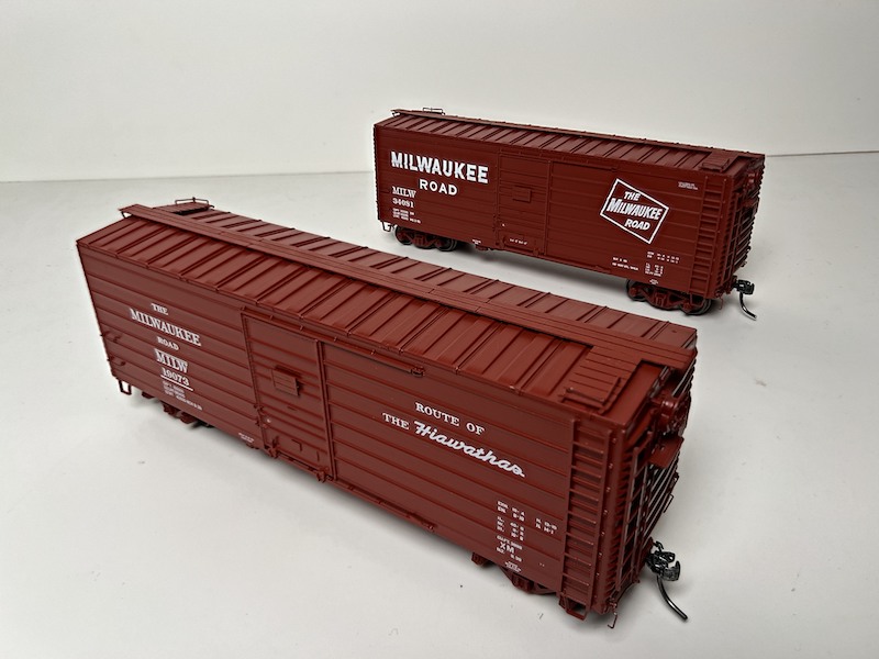 ExactRail Milwaukee 40-foot Ribside Boxcars