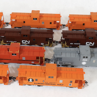 Tangent Releases Centralia-built IC/CN Cabooses in HO scale