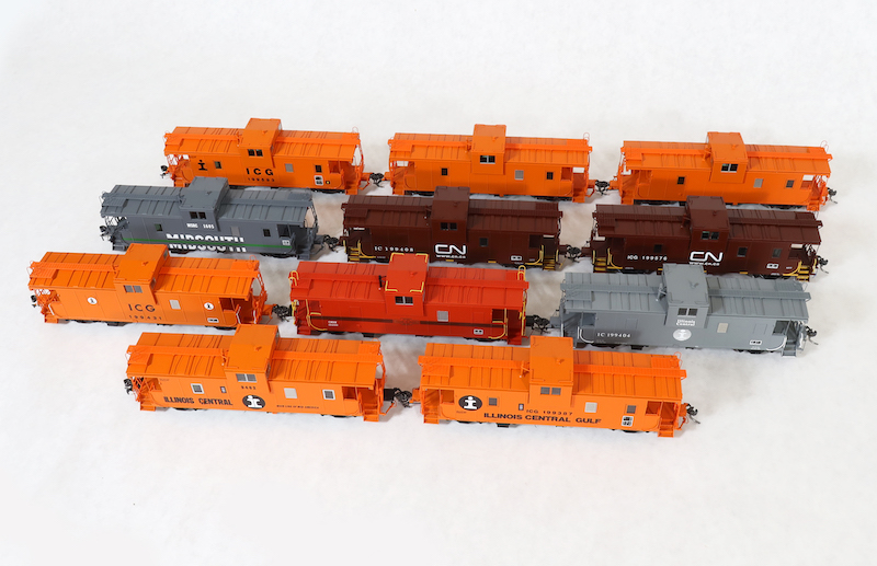 Tangent Releases Centralia-built IC/CN Cabooses in HO scale